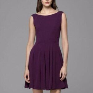 Theory Kaien W Pleated Skirt Dress in Elderberry | Size 6